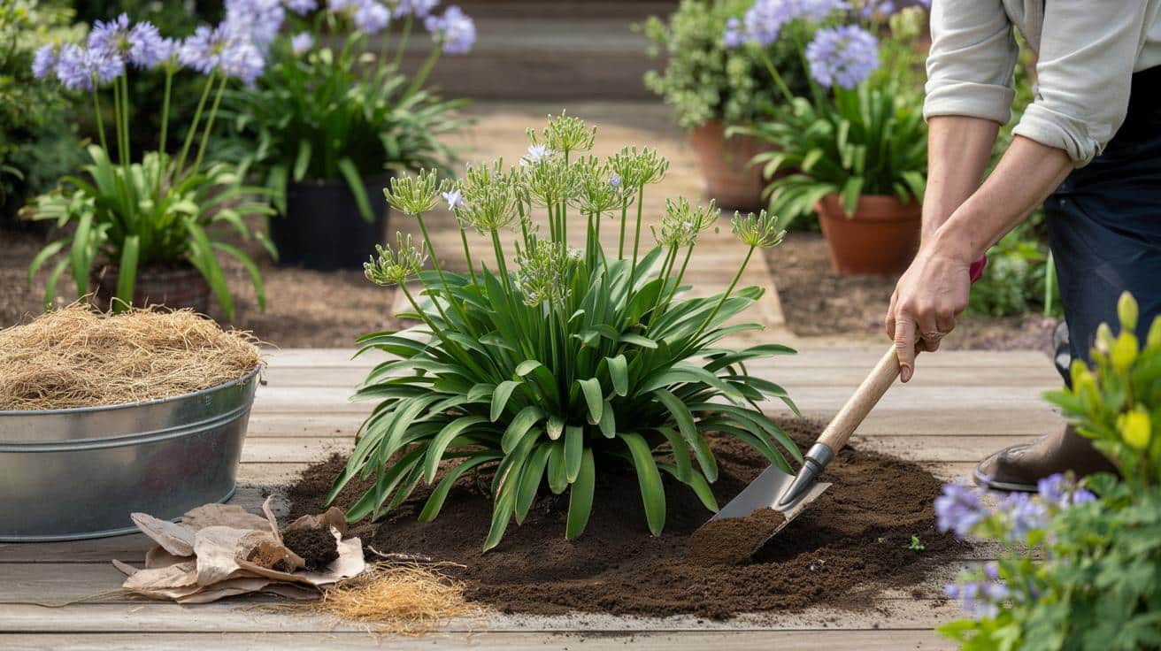 Agapanty z kwiatami jak z katalogu: jeden marcowy trik robi różnicę