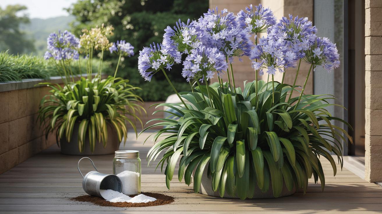 Agapanty z liśćmi jak z katalogu: tani trik na zieleń i kwiaty