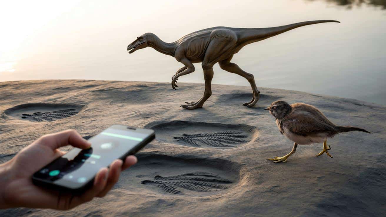 AI śledzi ślady dinozaurów i odsłania zaskakujące pokrewieństwo z ptakami