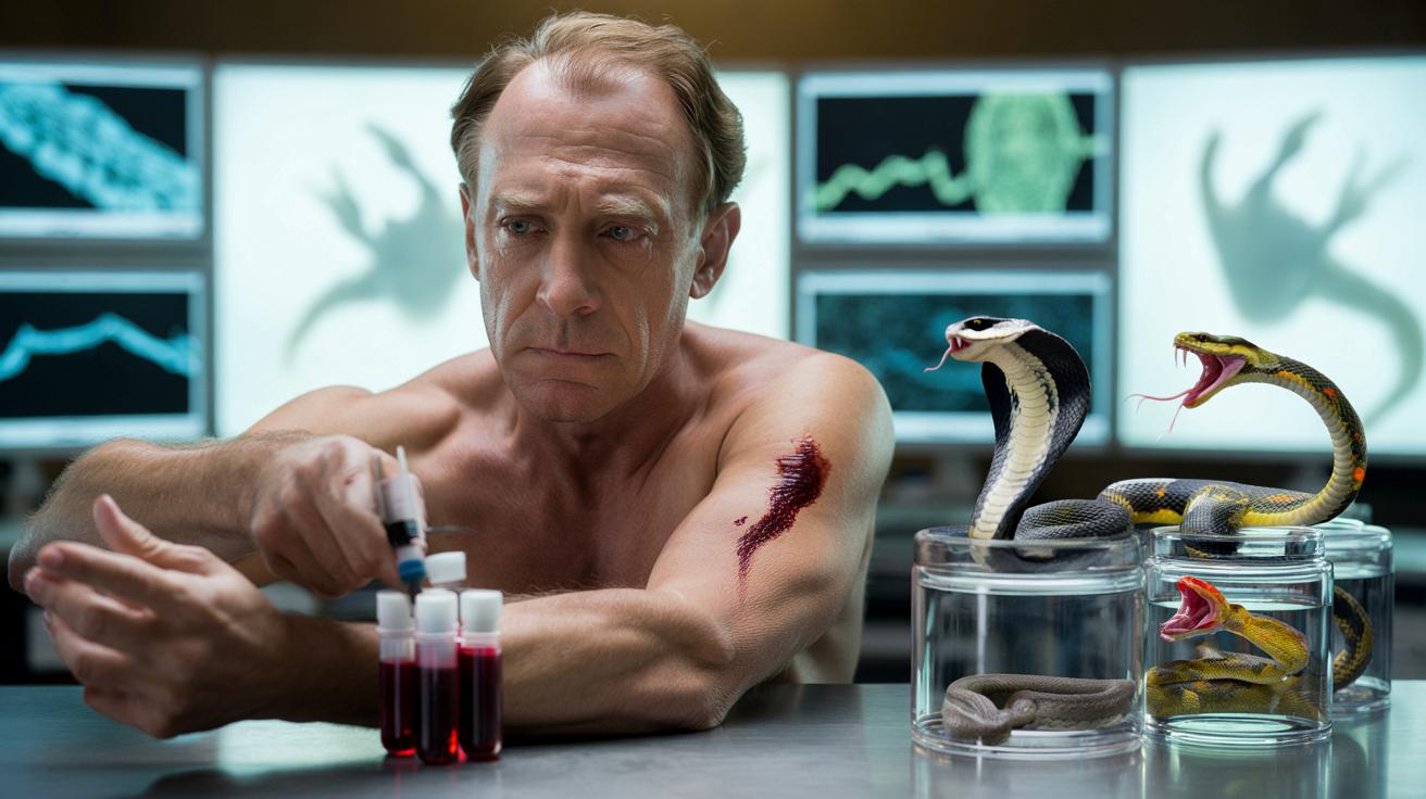 Amerykanin wstrzykiwał sobie jad węży 25 lat. Jego krew może uratować tysiące ludzi
