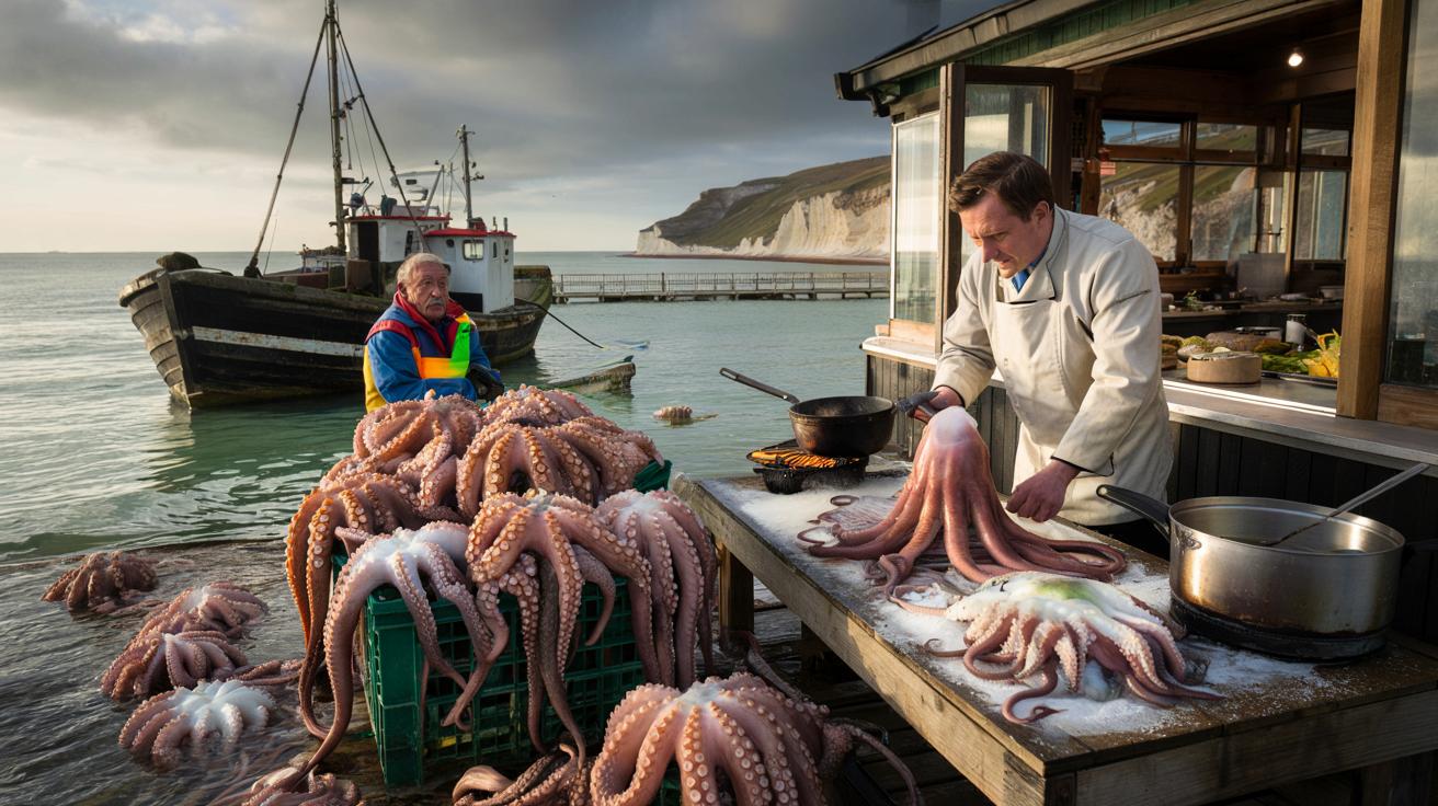 Anglię zalewają ośmiornice. Naukowcy biją na alarm, kucharze zacierają ręce