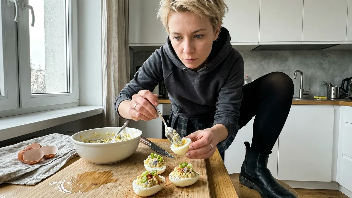 Jajka faszerowane ze śledziem, które znikają jako pierwsze: prosty przepis krok po kroku