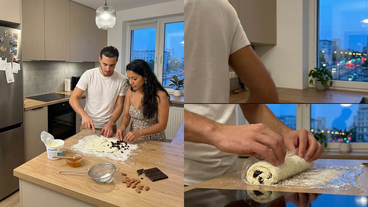 Nie potrzebujesz piekarnika: delikatna rolada twarogowa na miodzie, która kroi się jak z cukierni