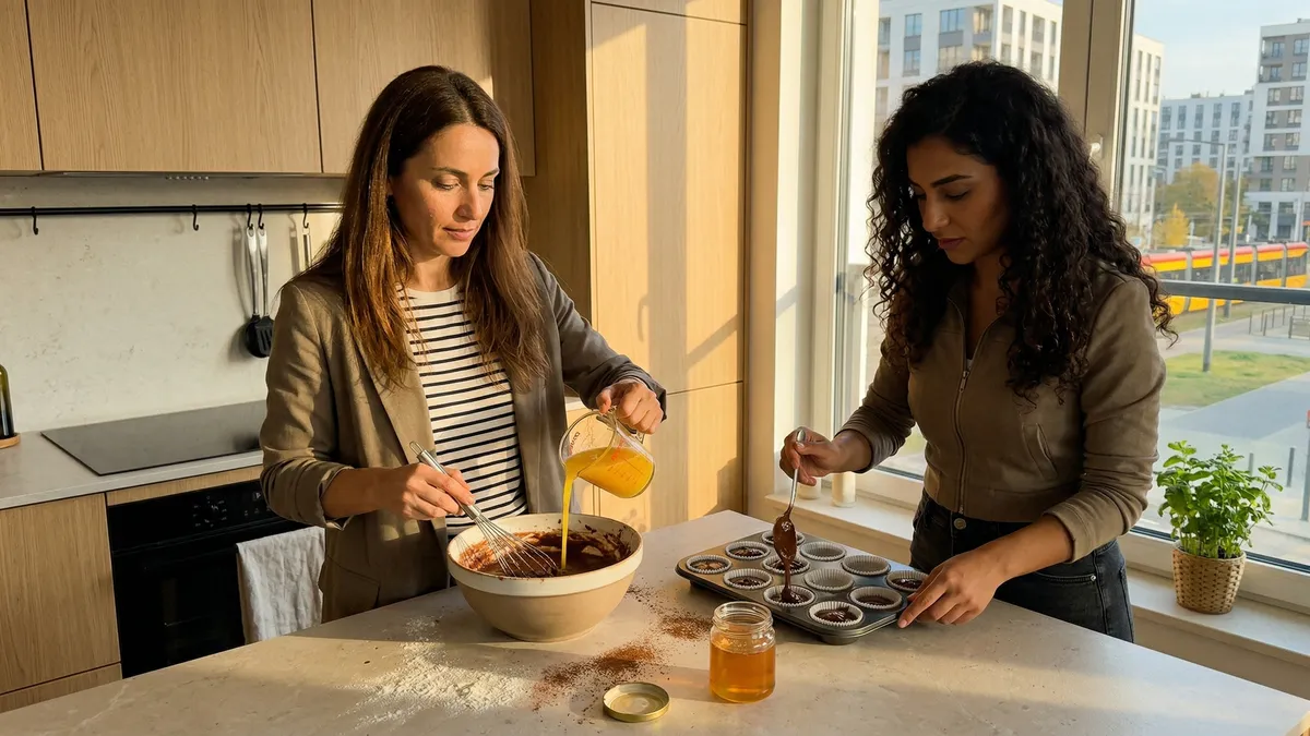 Postne muffiny czekoladowe na soku pomarańczowym – prosty cytrusowy patent na domowy deser