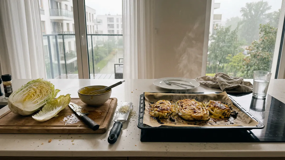 Zapiekane „steki” z kapusty pekińskiej – prosty patent na sycącą kolację