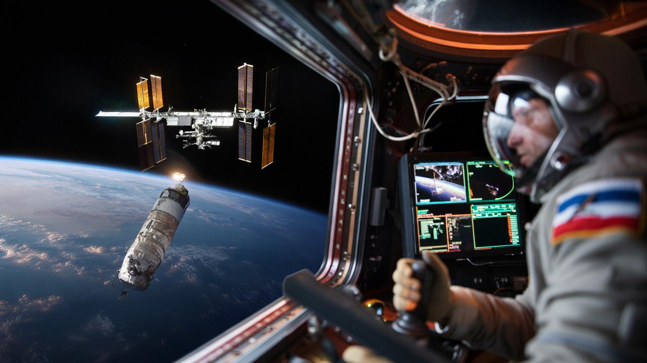 Awaria przy ISS: rosyjny statek traci antenę, kosmonauta przejmuje stery