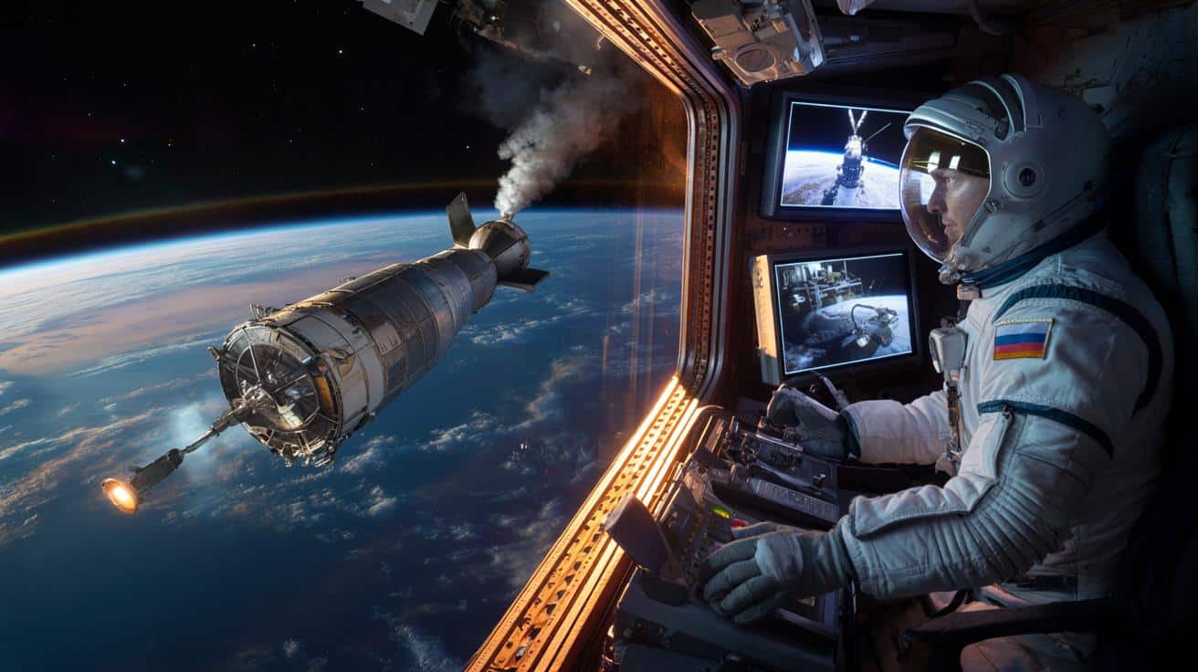 Awaria przy tankowaniu ISS: rosyjny cargo traci antenę, człowiek ratuje dokowanie