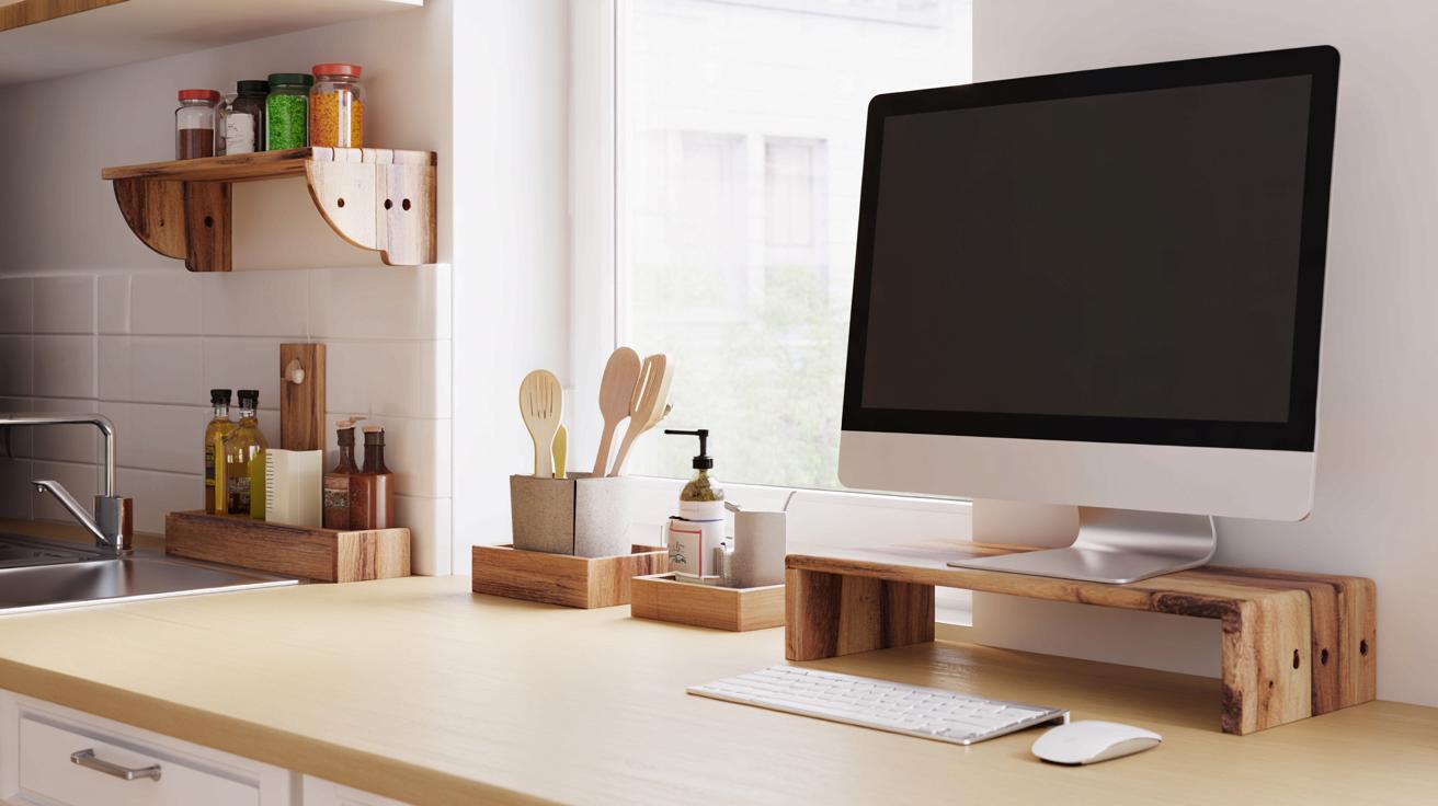 Bałagan na blacie? 14 prostych patentów z odzyskanego drewna na superporządek