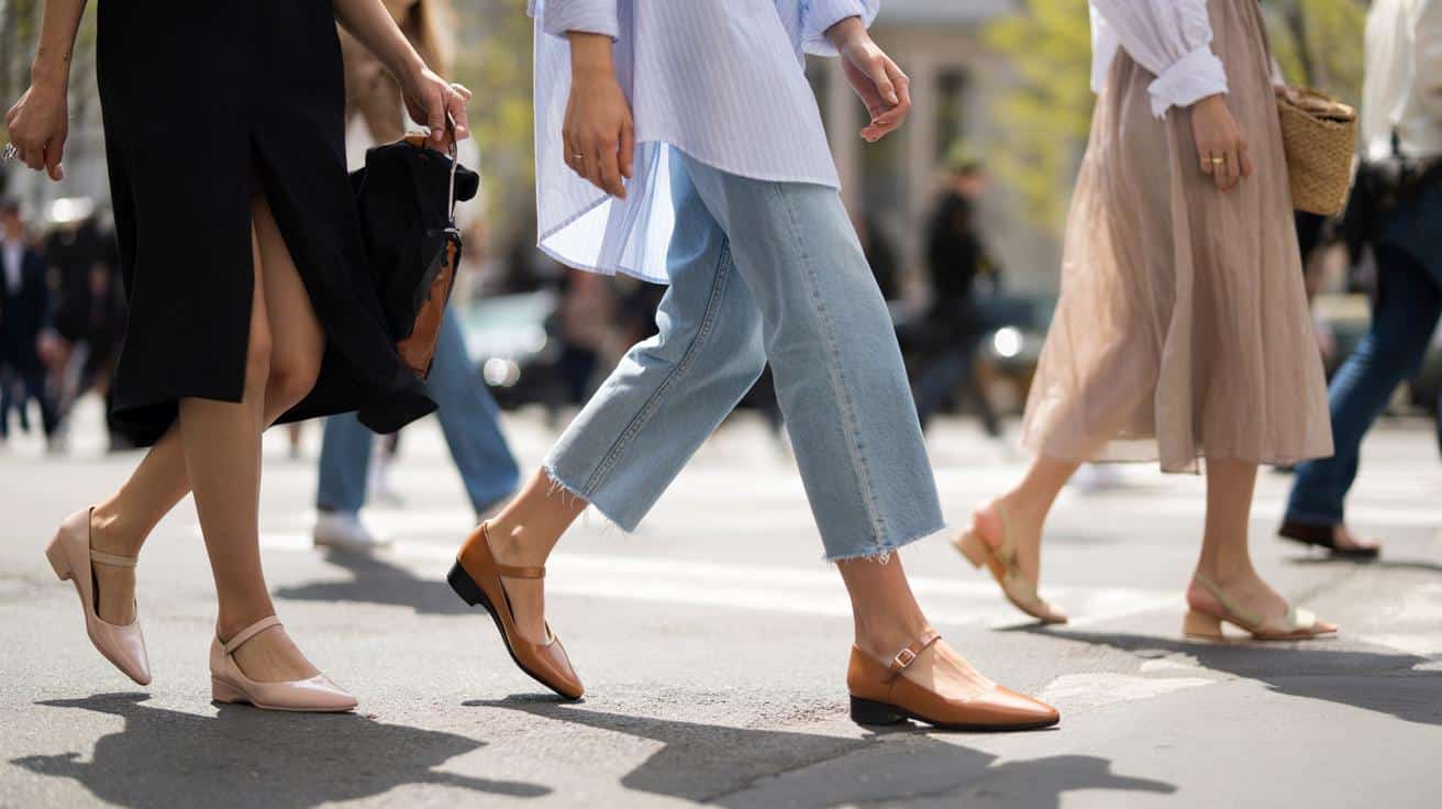 Baleriny z paskiem wracają do łask. Ten model zdominuje wiosenne stylizacje