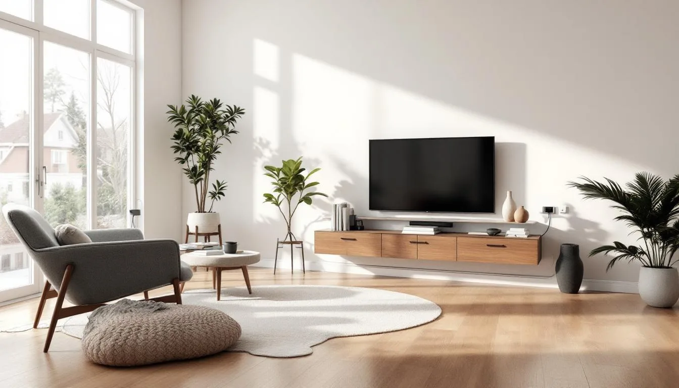 Bez wiertła i fortuny, ten trik ukrywa kable w salonie estetycznie