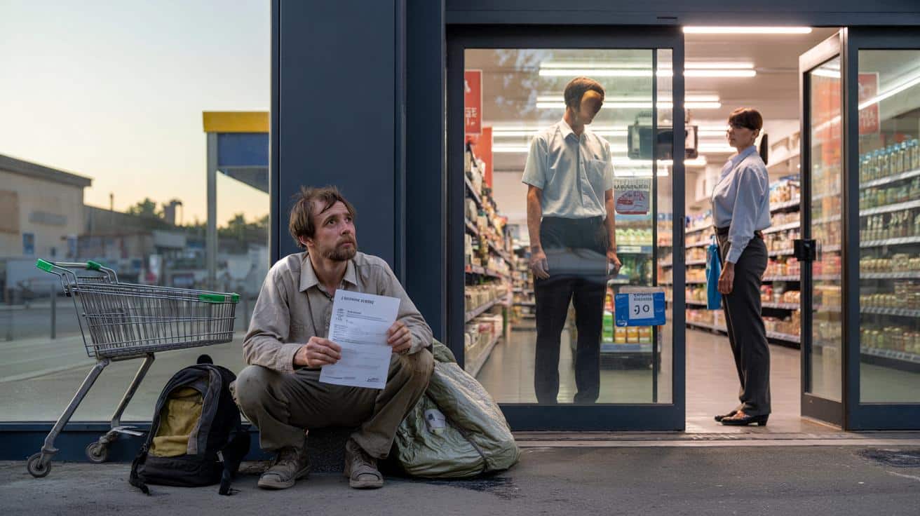 Bezdomny żebrzący pod sklepem dostał etat i szansę na nowe życie