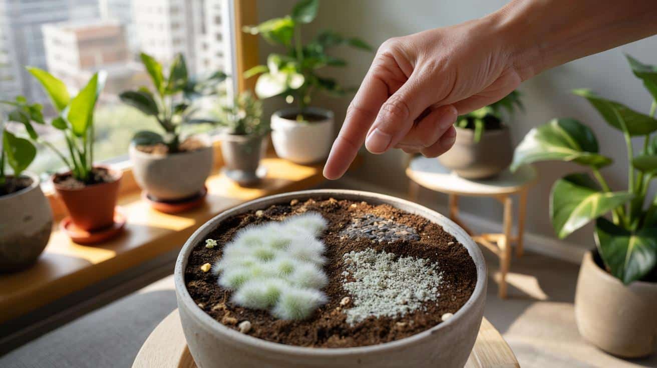 Biała warstwa na ziemi w doniczce? Oto co mówi o twoich roślinach