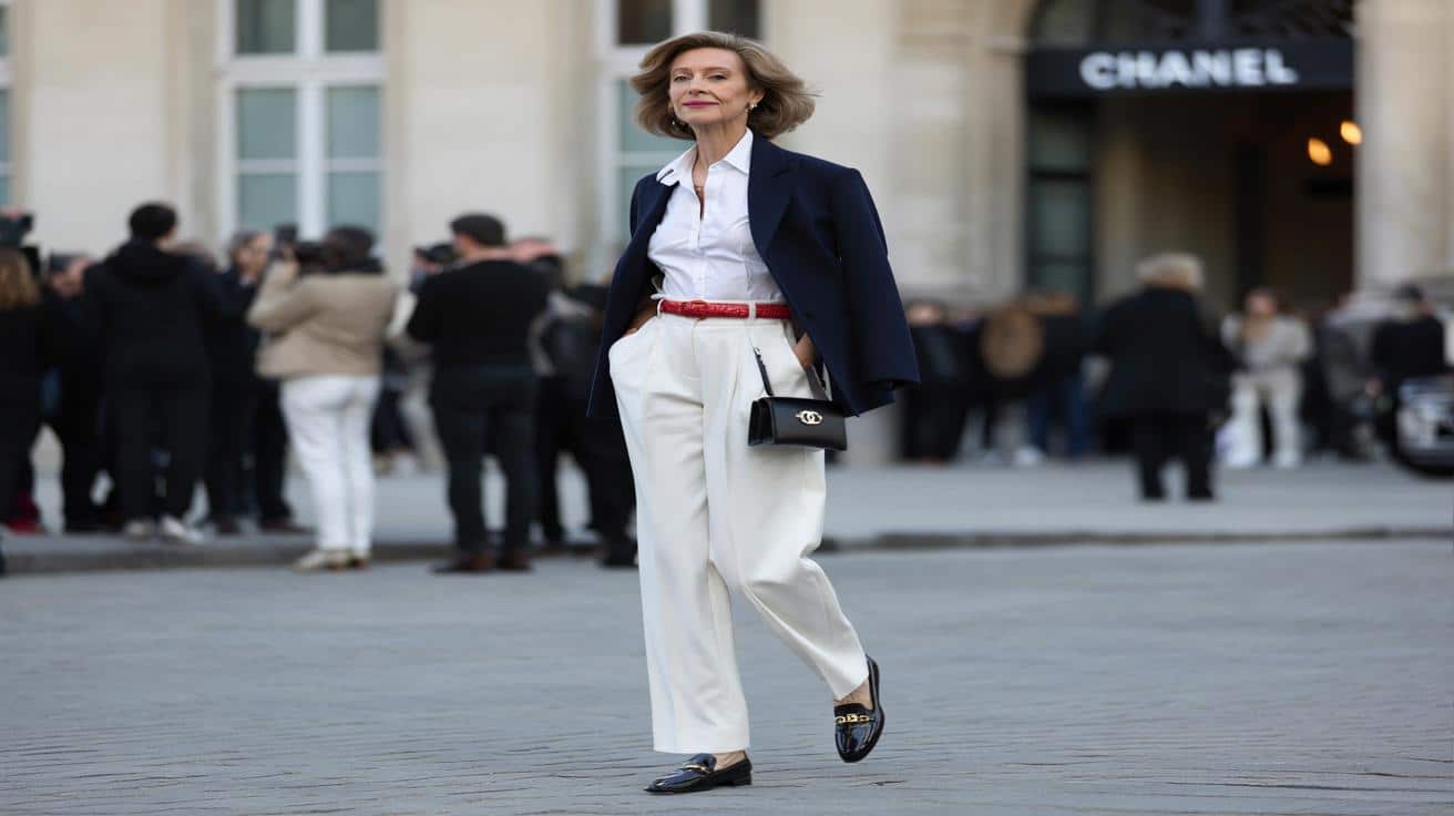 Białe spodnie wracają do łask. Inès de la Fressange zachwyca na pokazie Chanel