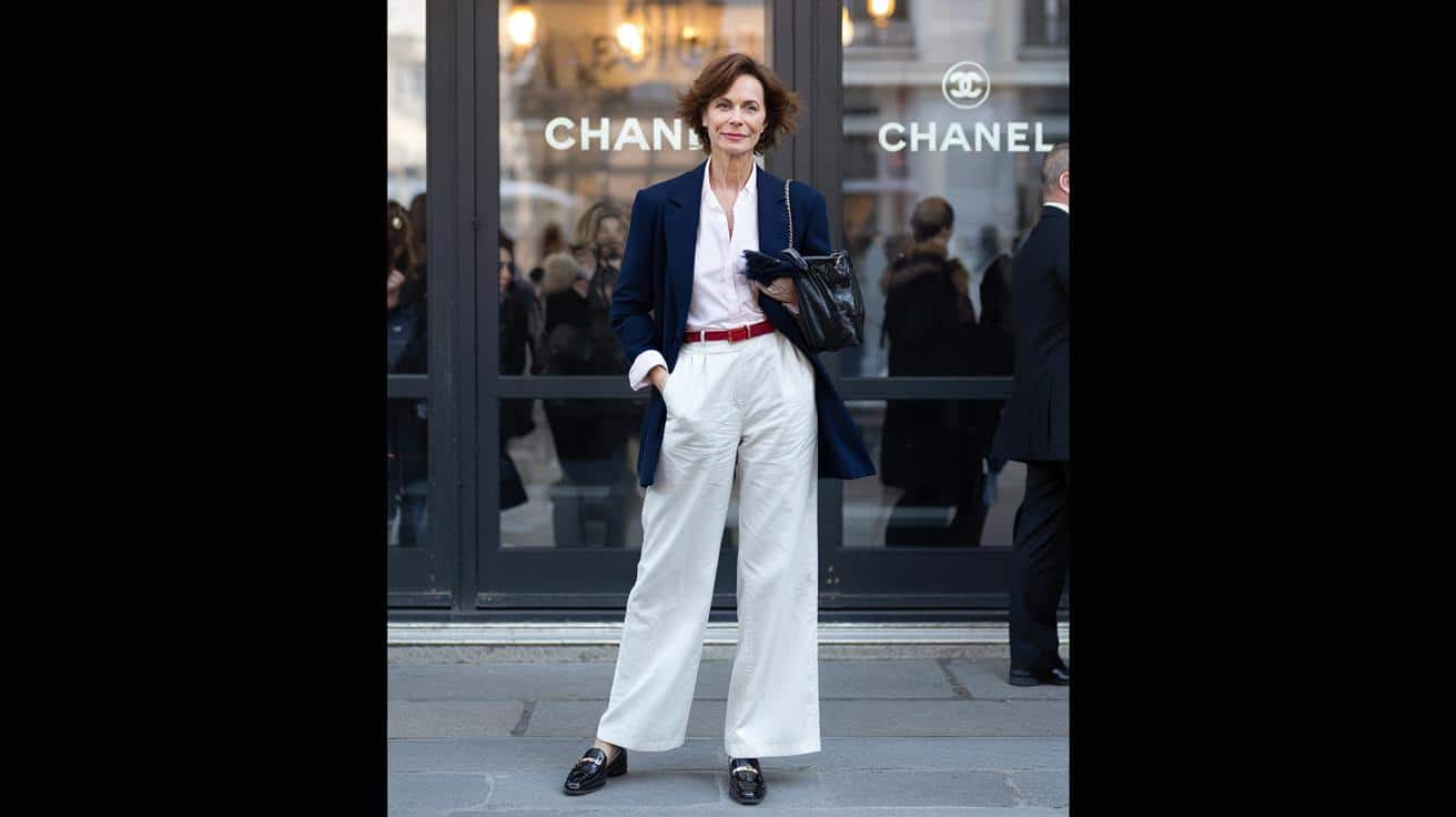 Biały hit Chanel: jak Inès de la Fressange nosi spodnie, które odmładzają sylwetkę