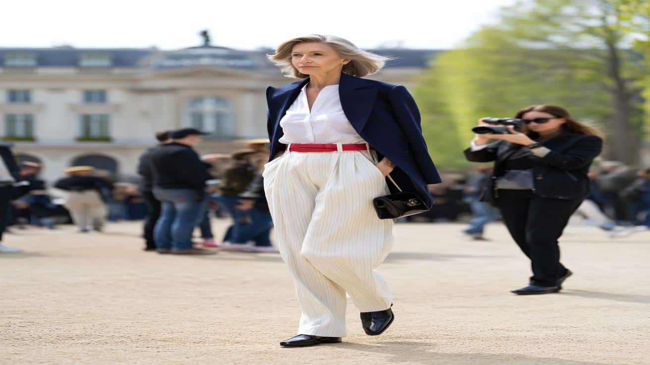 Biały materiał wraca do łask: Inès de la Fressange zachwyca na pokazie Chanel