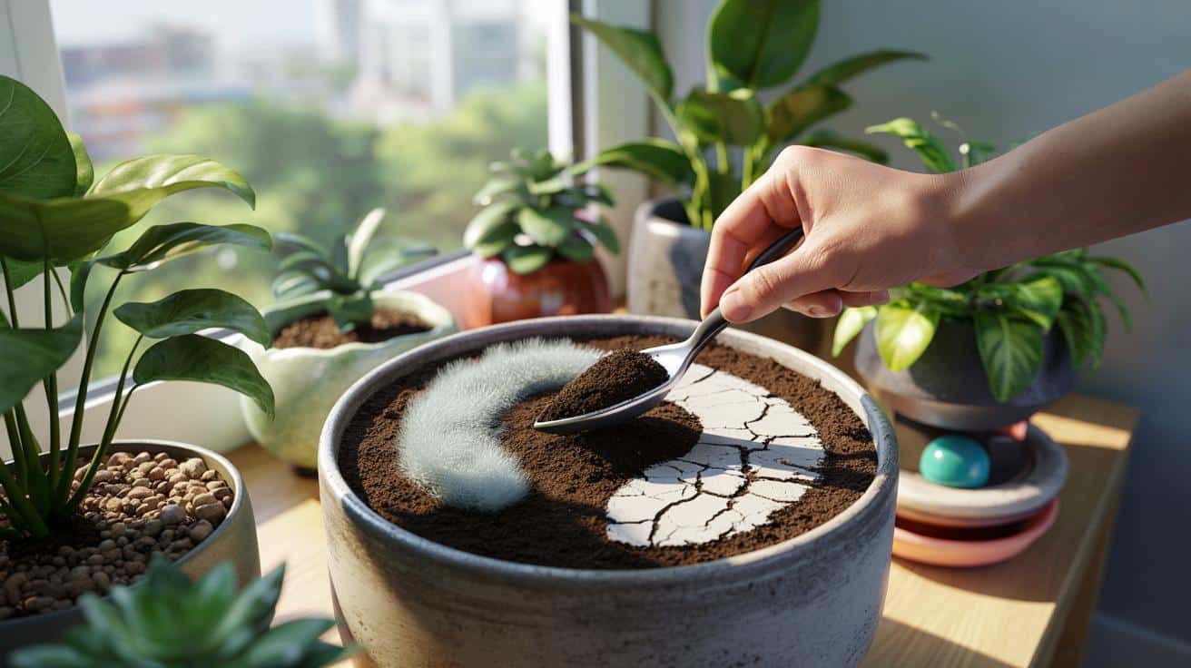 Biały nalot na ziemi w doniczce? Sprawdź, co sygnalizują twoje rośliny