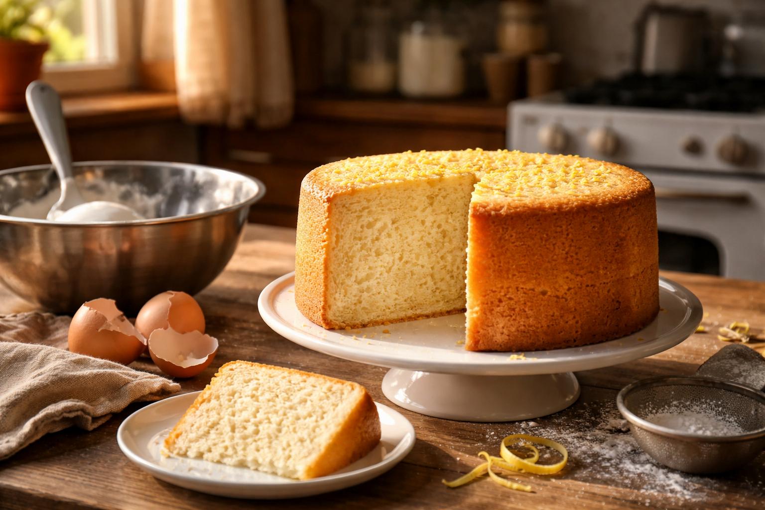 Biszkopt jak chmurka: babciny trik na ultralekki placek z kilku jajek