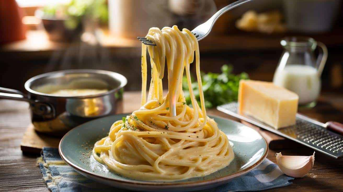 Błyskawiczna makaronowa kolacja: super kremowy sos serowy w 15 minut