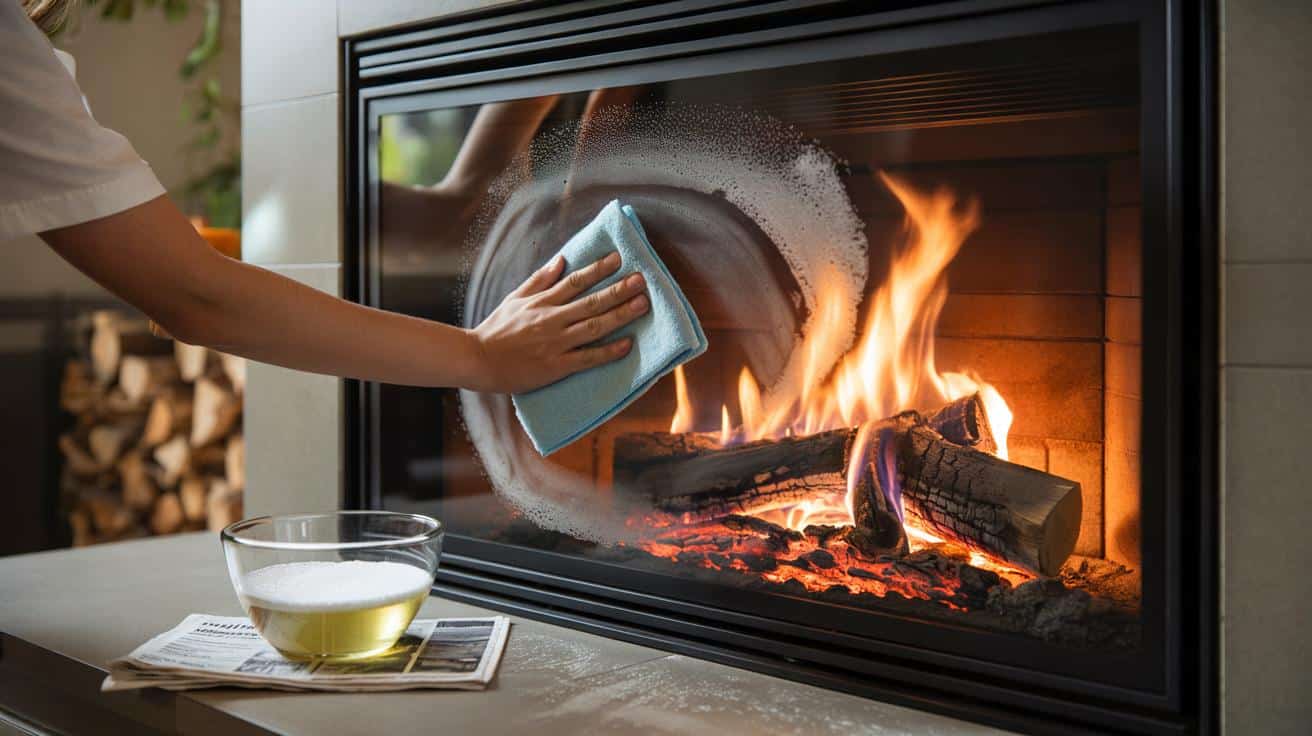 Błyskawiczny trik na czystą szybę w kominku bez użycia popiołu