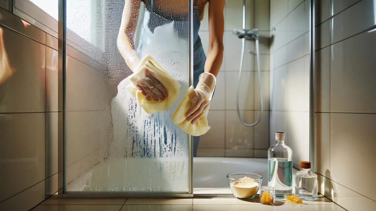 Brudna szyba prysznica? Te 3 kuchenne składniki robią z nią cuda