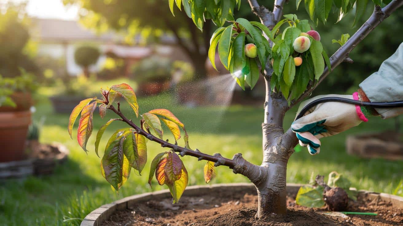 Brzoskwinia z pomarszczonymi liśćmi? Jeden składnik uratuje drzewo