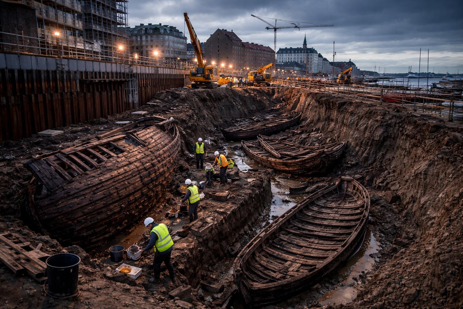 Budowlańcy drążyli tunel, a natknęli się na flotę wraków sprzed 600 lat