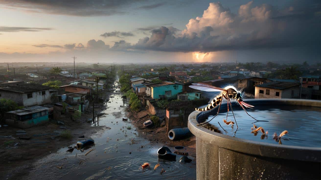 Burze napędzane zmianą klimatu podsycają groźne epidemie dengi