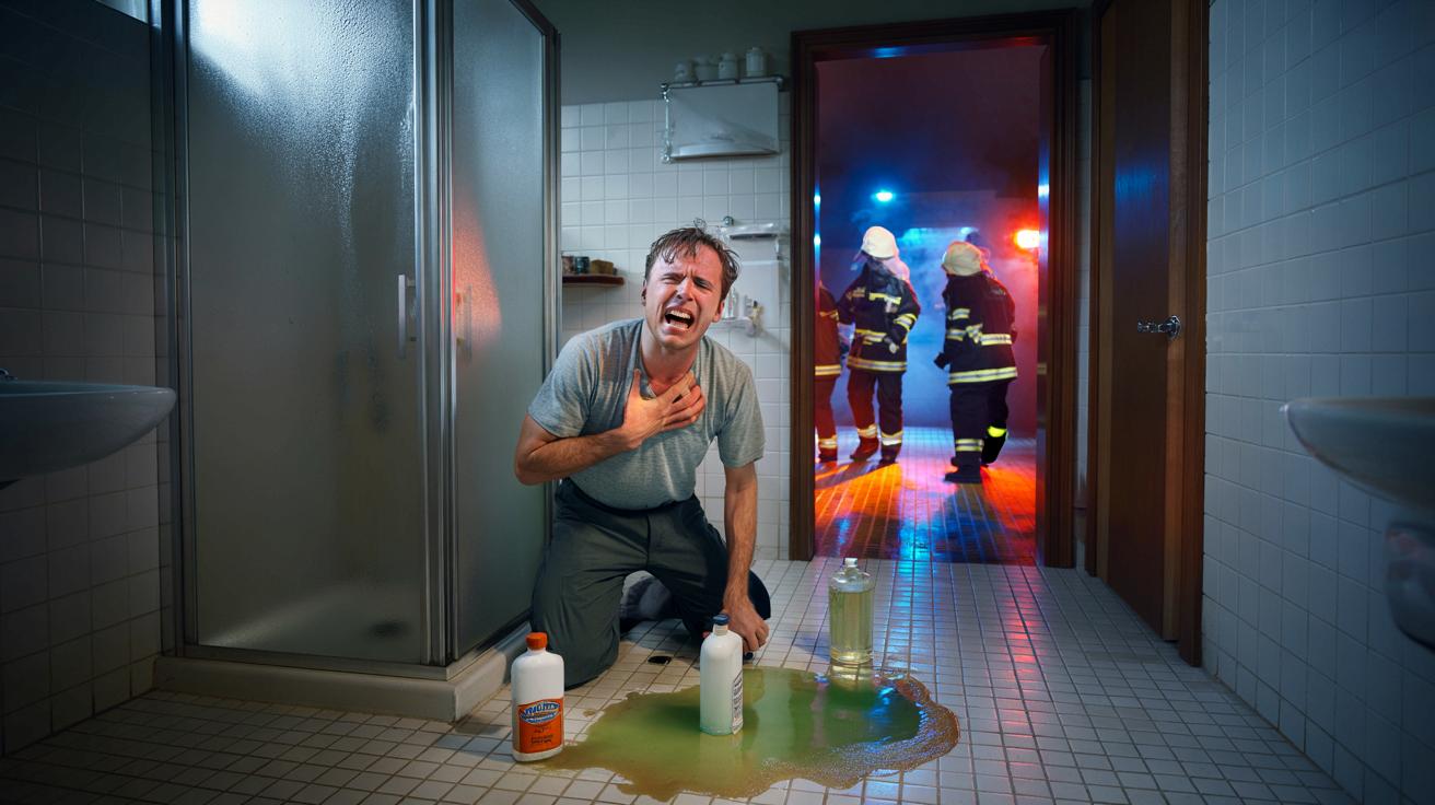 Chciał wyszorować łazienkę, trafił do szpitala. Groźna mieszanka środków czystości