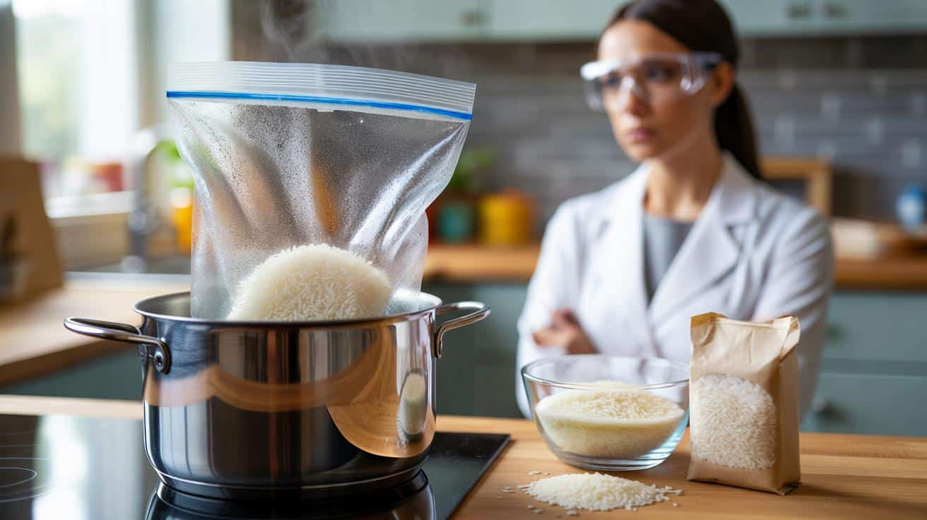 Chemiczka ostrzega przed tym ryżem. Woreczki mogą szkodzić zdrowiu