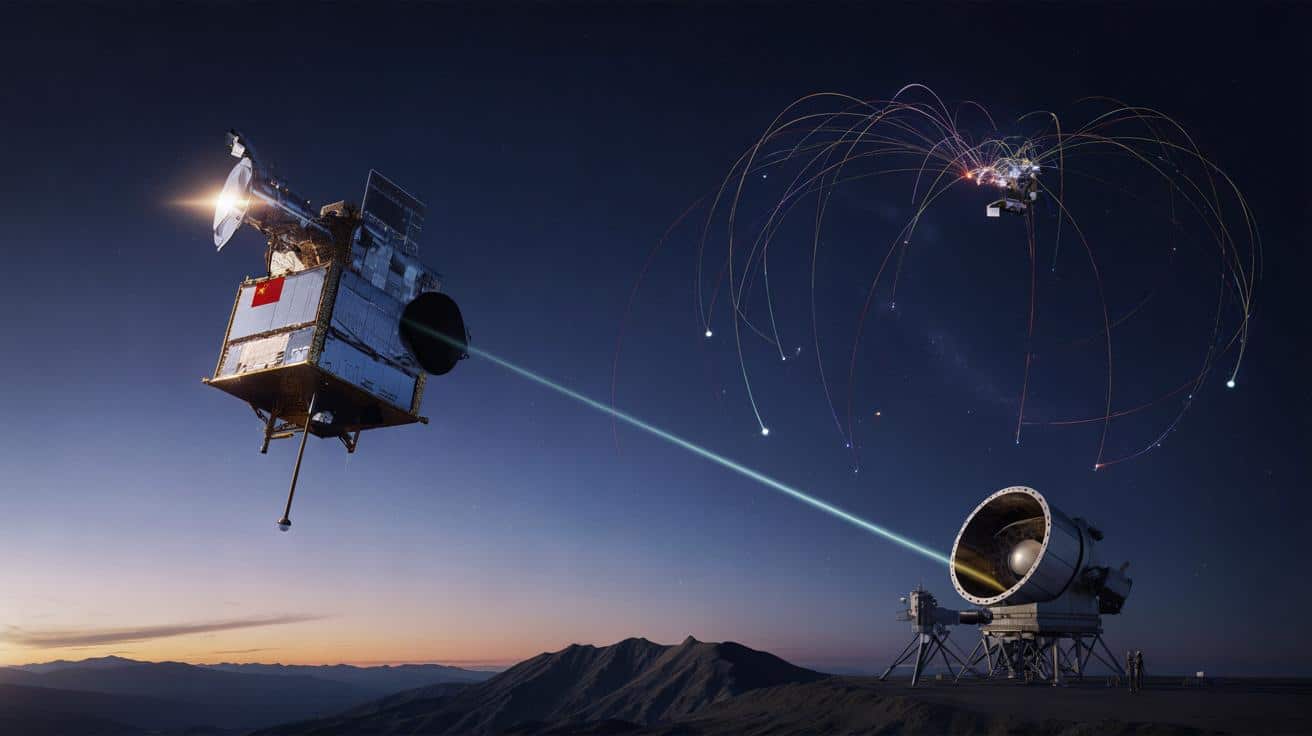 Chiński satelita laserowy bije Starlink: gigabit z orbity 36 tys. km