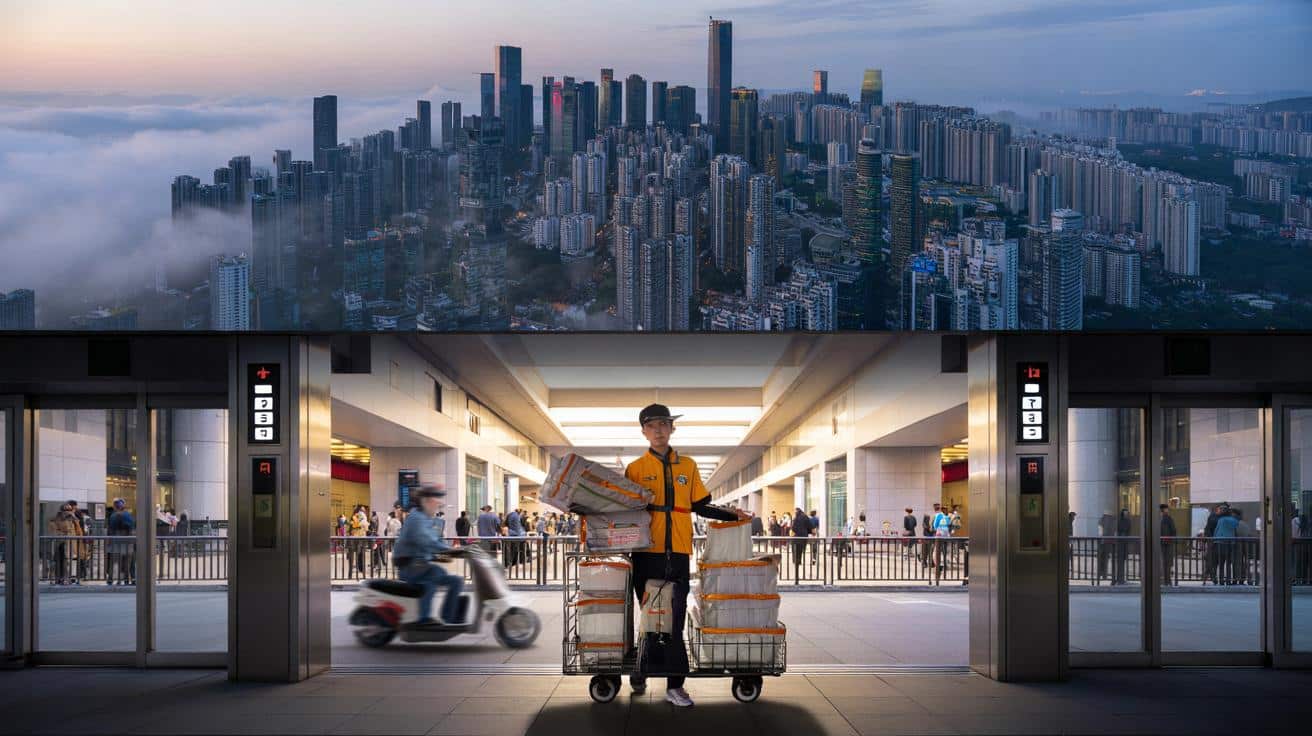 Chińskie wieżowce tak wysokie, że powstał nowy zawód kuriera