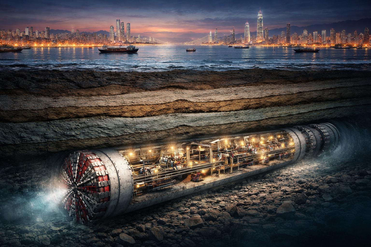 Chiny drążą rekordowo głęboki tunel kolejowy pod dnem morza. Po co im to?