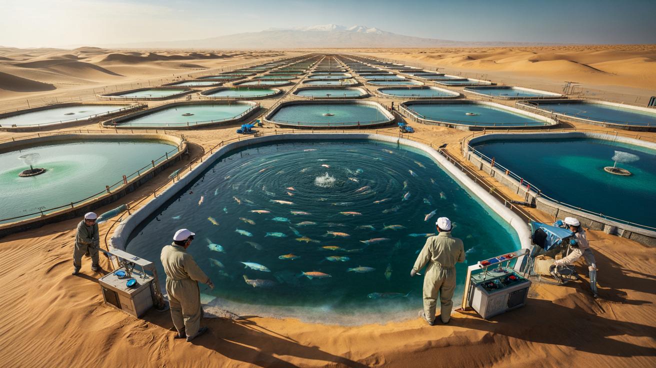 Chiny hodują ryby na środku pustyni śmierci. Tak działa wodna fabryka w Taklamakan