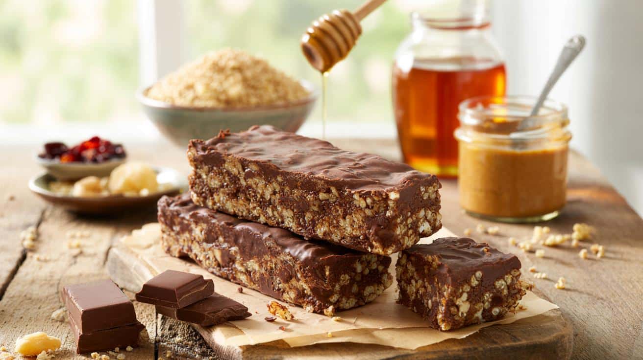 Chrupiące batony z komosy i czekolady: zdrowa energia w 10 minut