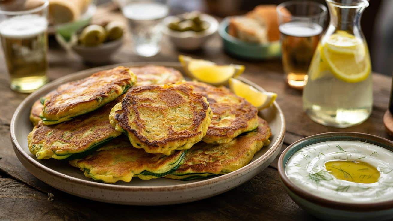 Chrupiące placuszki z cukinii po grecku. Idealne na szybkie spotkania