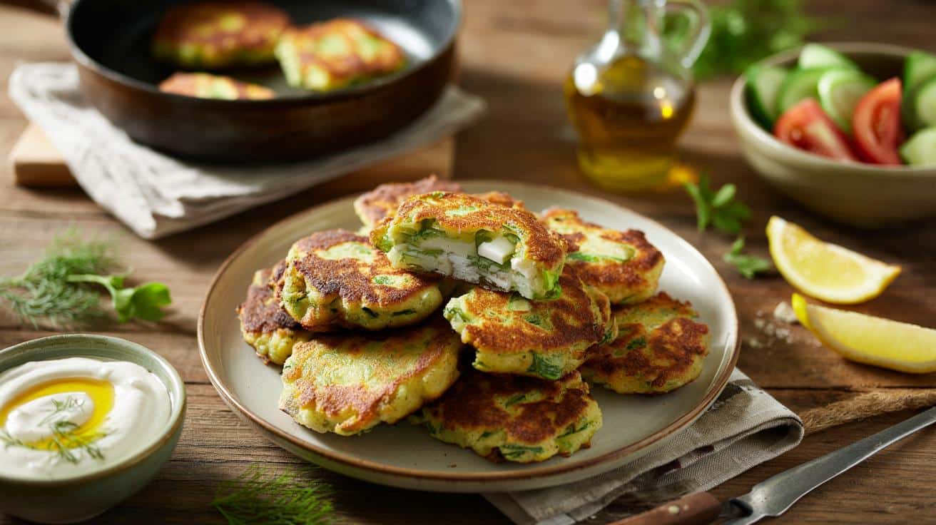 Chrupiące placuszki z pora i fety: kolacja gotowa w 20 minut