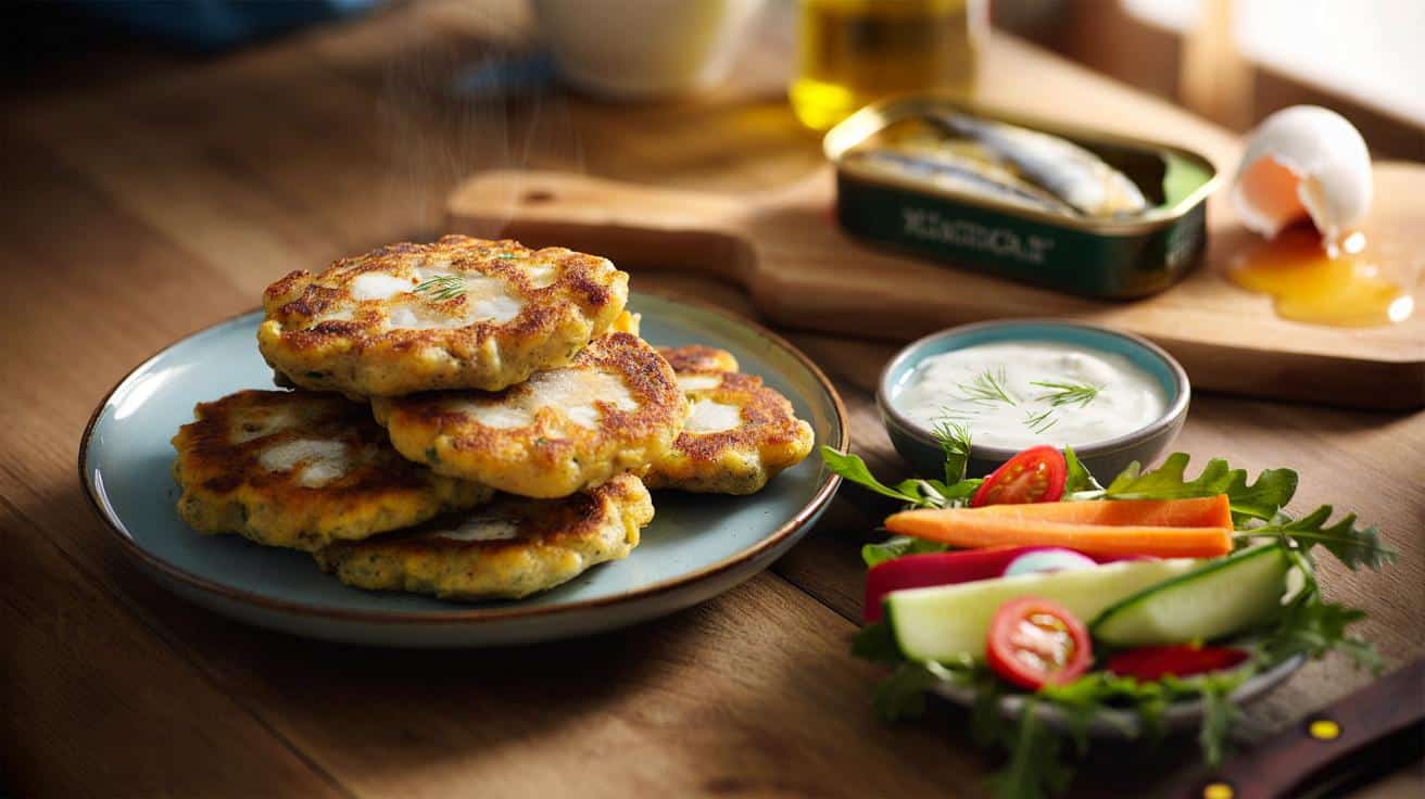 Chrupiące placuszki z sardynek: lekki obiad, który robi się sam