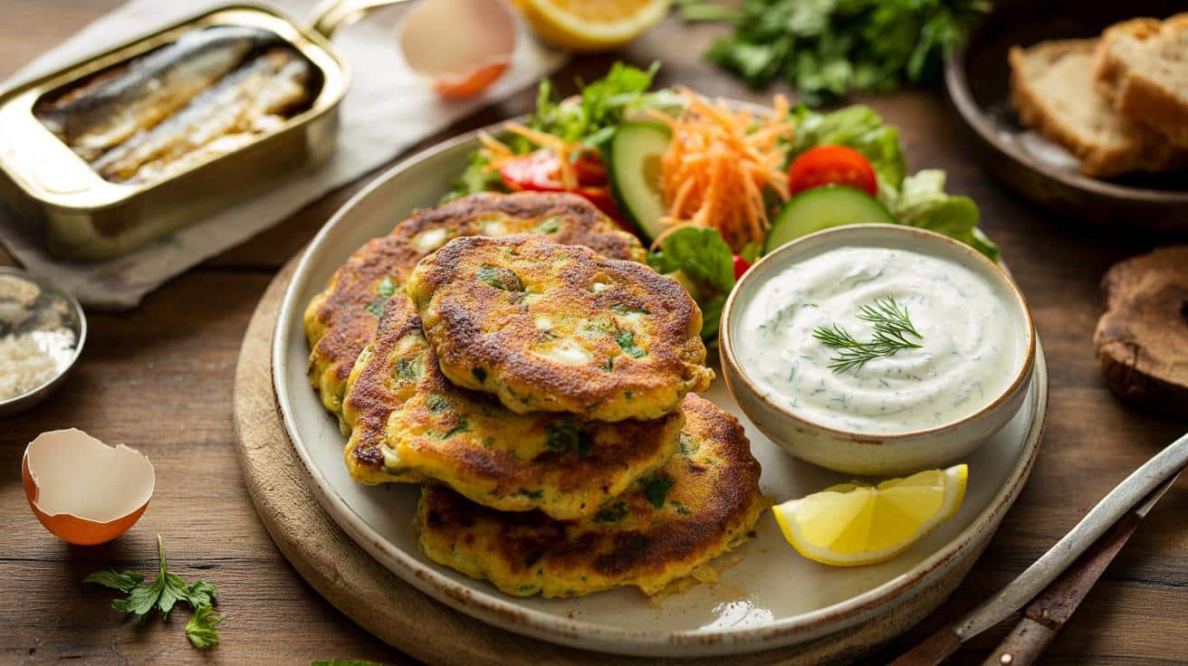 Chrupiące placuszki z sardynek: szybki obiad lekk i pełen białka