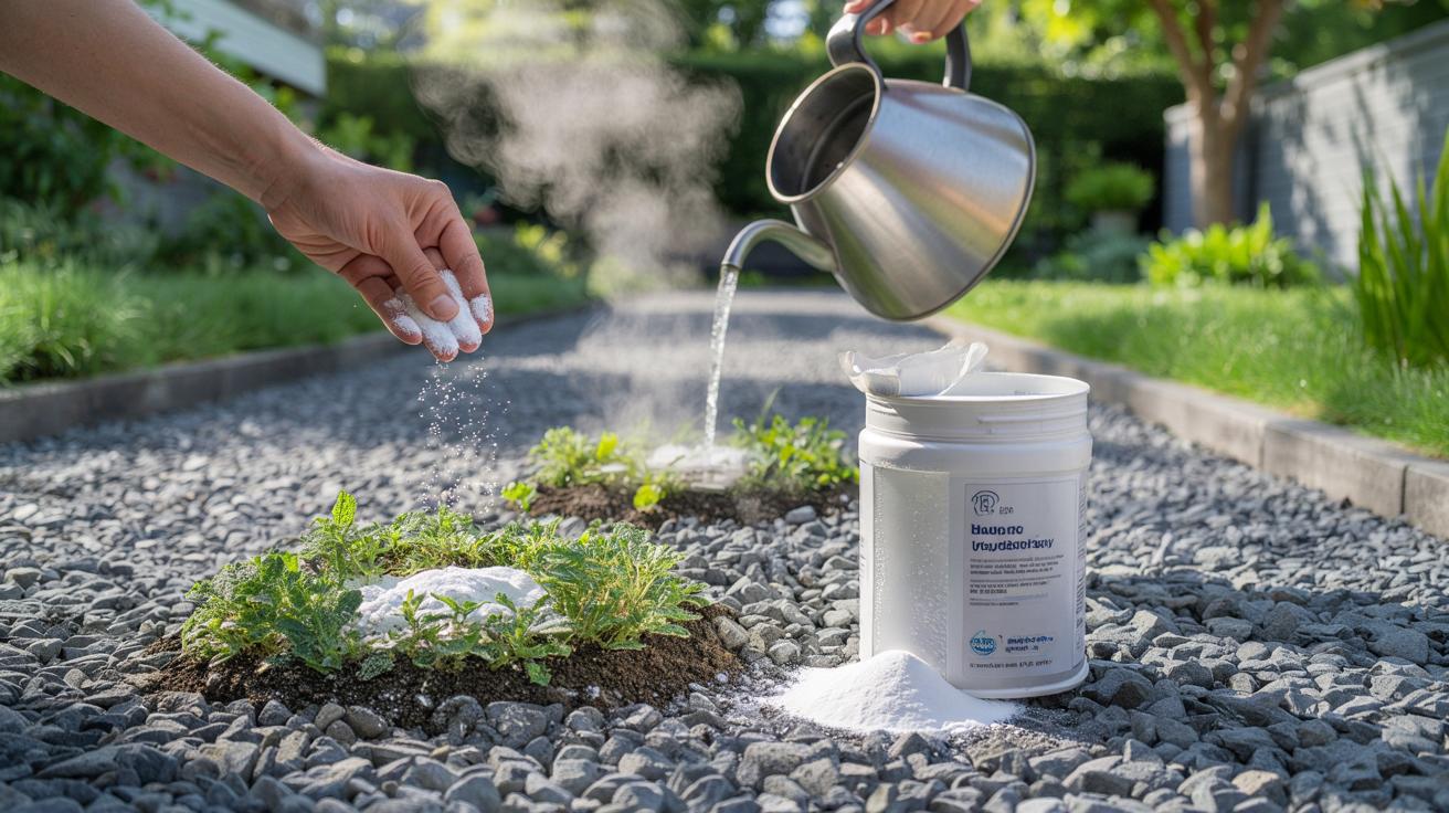 Chwasty w żwirze? Zamiast octu ogrodnicy sięgają po proszek do prania