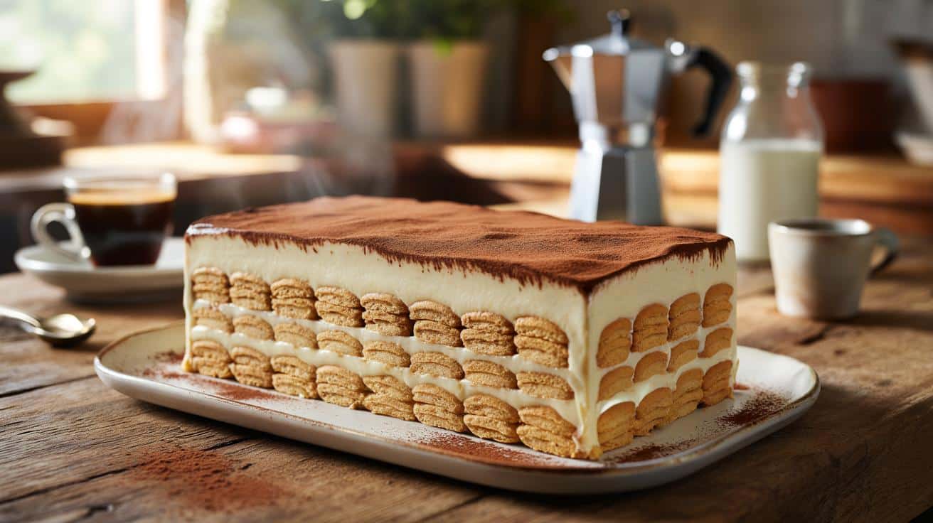 Ciasto z herbatników i kawy bez pieczenia: miękkie, aromatyczne i banalnie proste