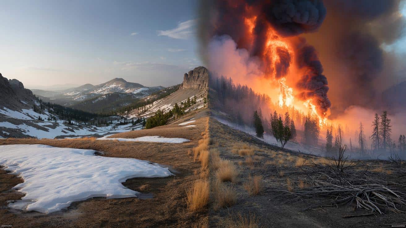 Cienkie pokrywy śniegu, gorące lato: dlaczego grożą nam ostrzejsze pożary