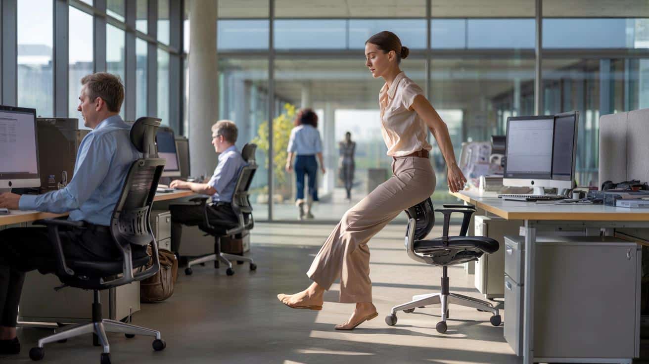 Ciężkie nogi po pracy przy biurku? Ten dwuminutowy trik co 30 minut robi różnicę