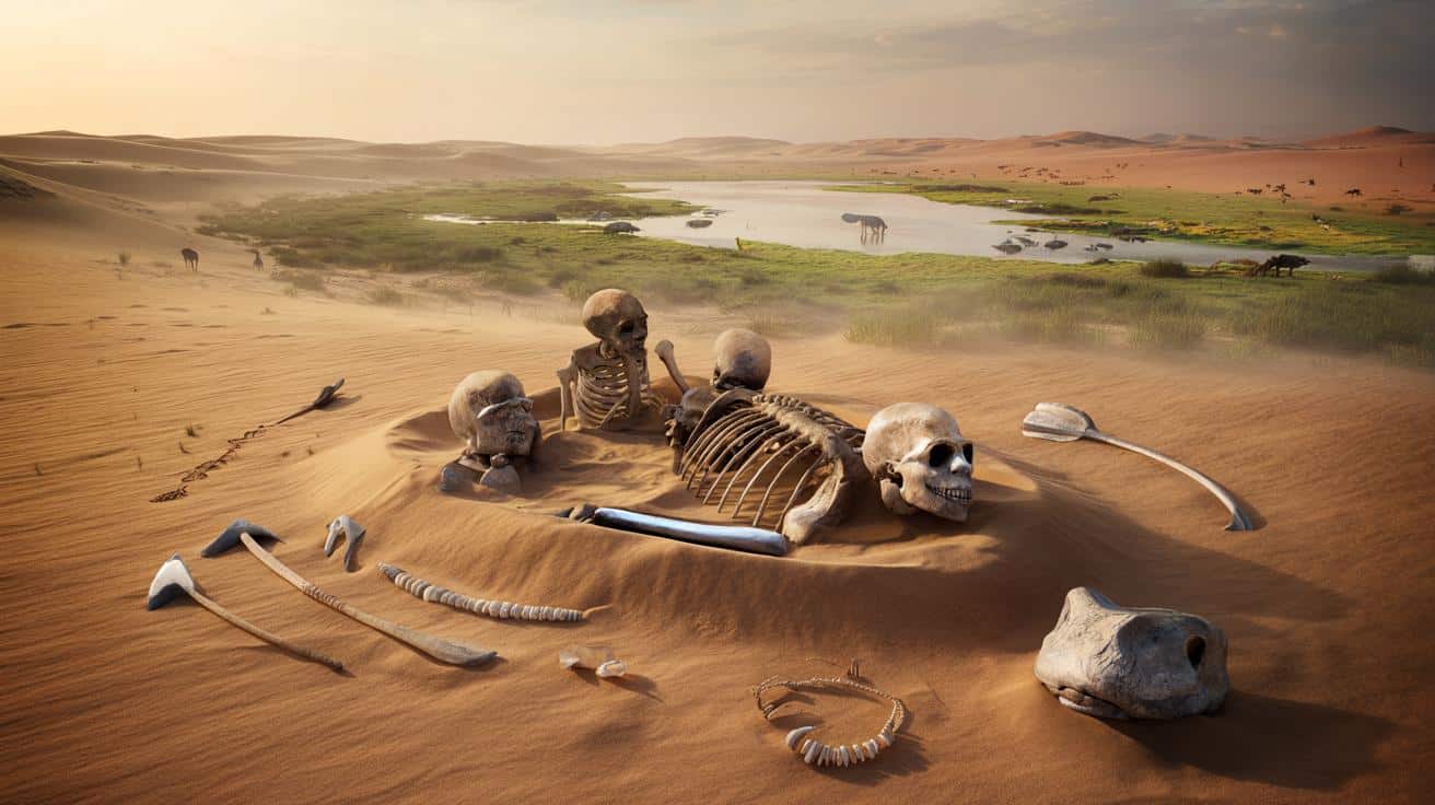 Zakazana strefa Sahary odsłania gigantyczne cmentarzysko sprzed 10 tysięcy lat i zaskakuje archeologów