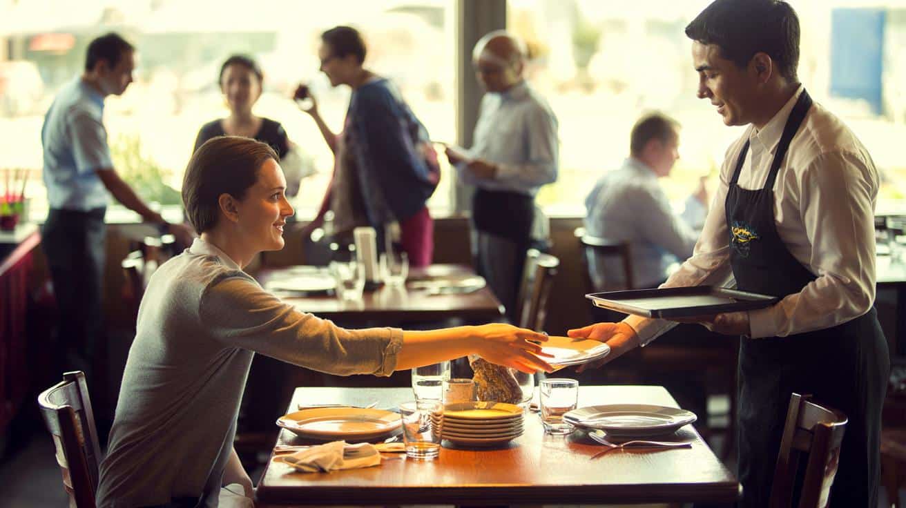 Co o twojej psychice mówi pomoc kelnerowi przy sprzątaniu stolika