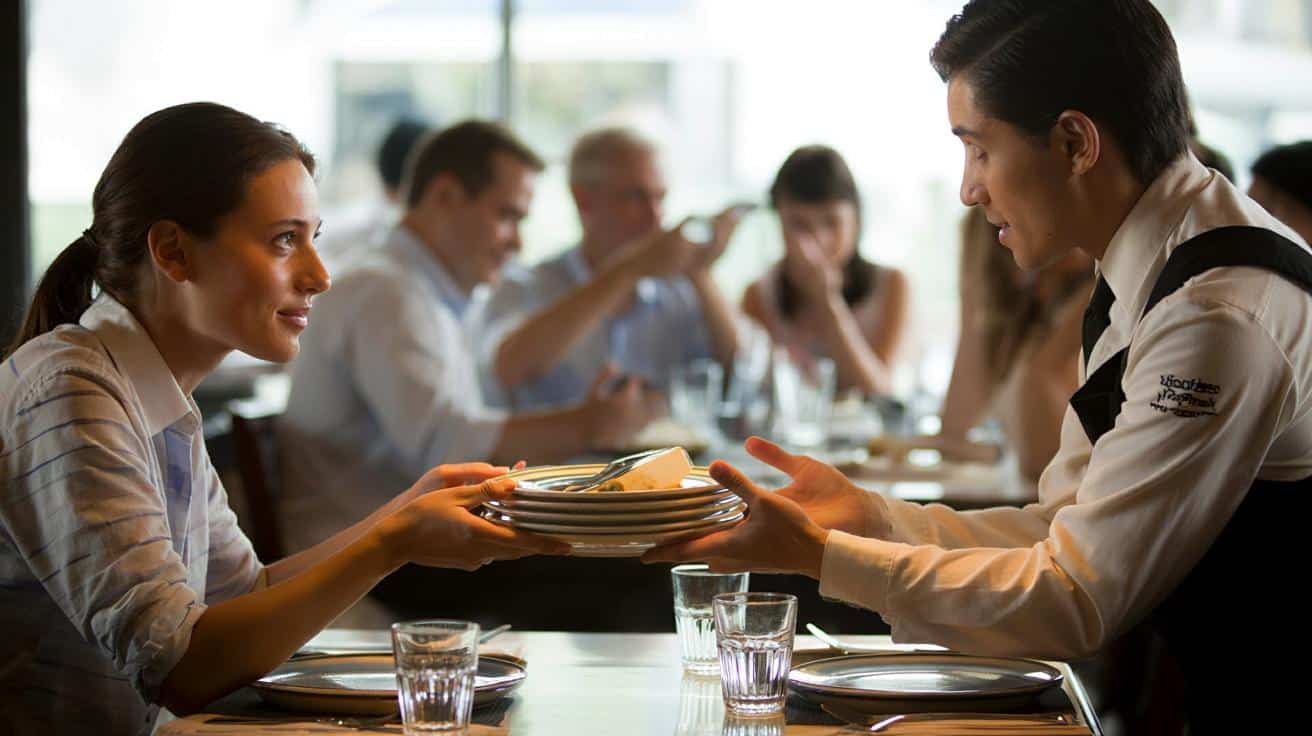 Co o twojej psychice mówi pomoc kelnerowi przy sprzątaniu ze stołu