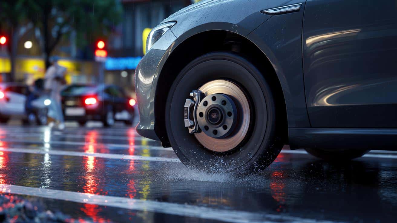 Co oznacza metaliczny dźwięk przy hamowaniu w deszczu