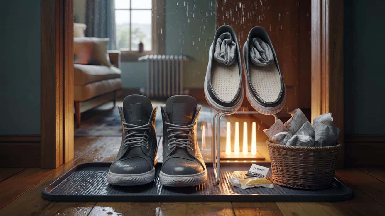 Co zrobić z mokrymi butami po deszczu, żeby wyschły szybciej i nie zaczęły brzydko pachnieć