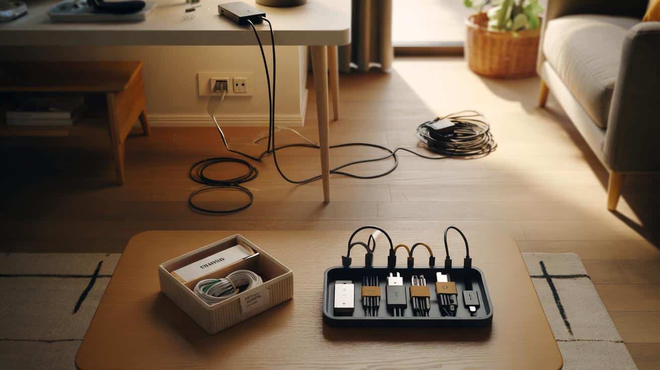 Co zrobić z nadmiarem kabli i ładowarek w domu żeby przestały się plątać