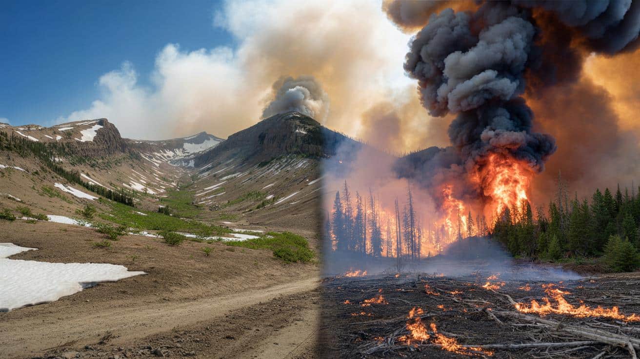 Coraz mniej śniegu, coraz groźniejsze pożary: naukowcy biją na alarm