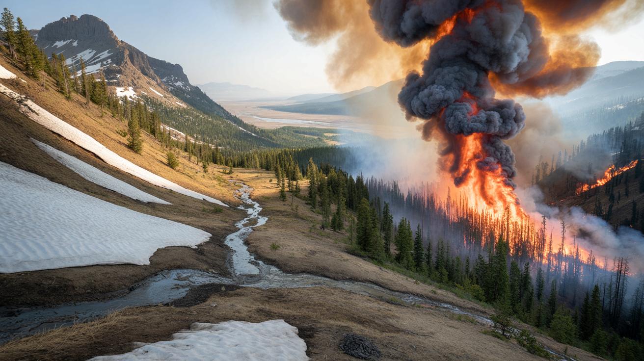 Coraz mniej śniegu, coraz groźniejsze pożary: niebezpieczne sprzężenie na lato